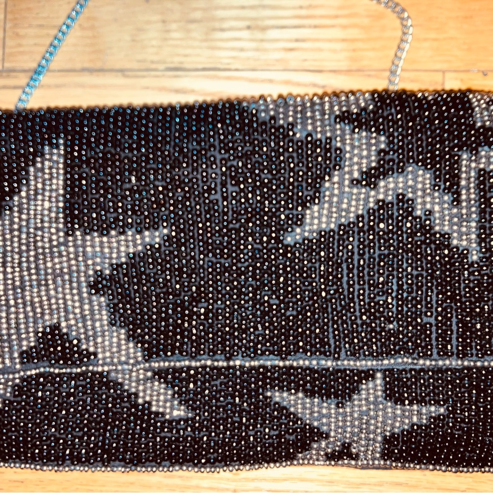 Black and Gold Beaded Clutch